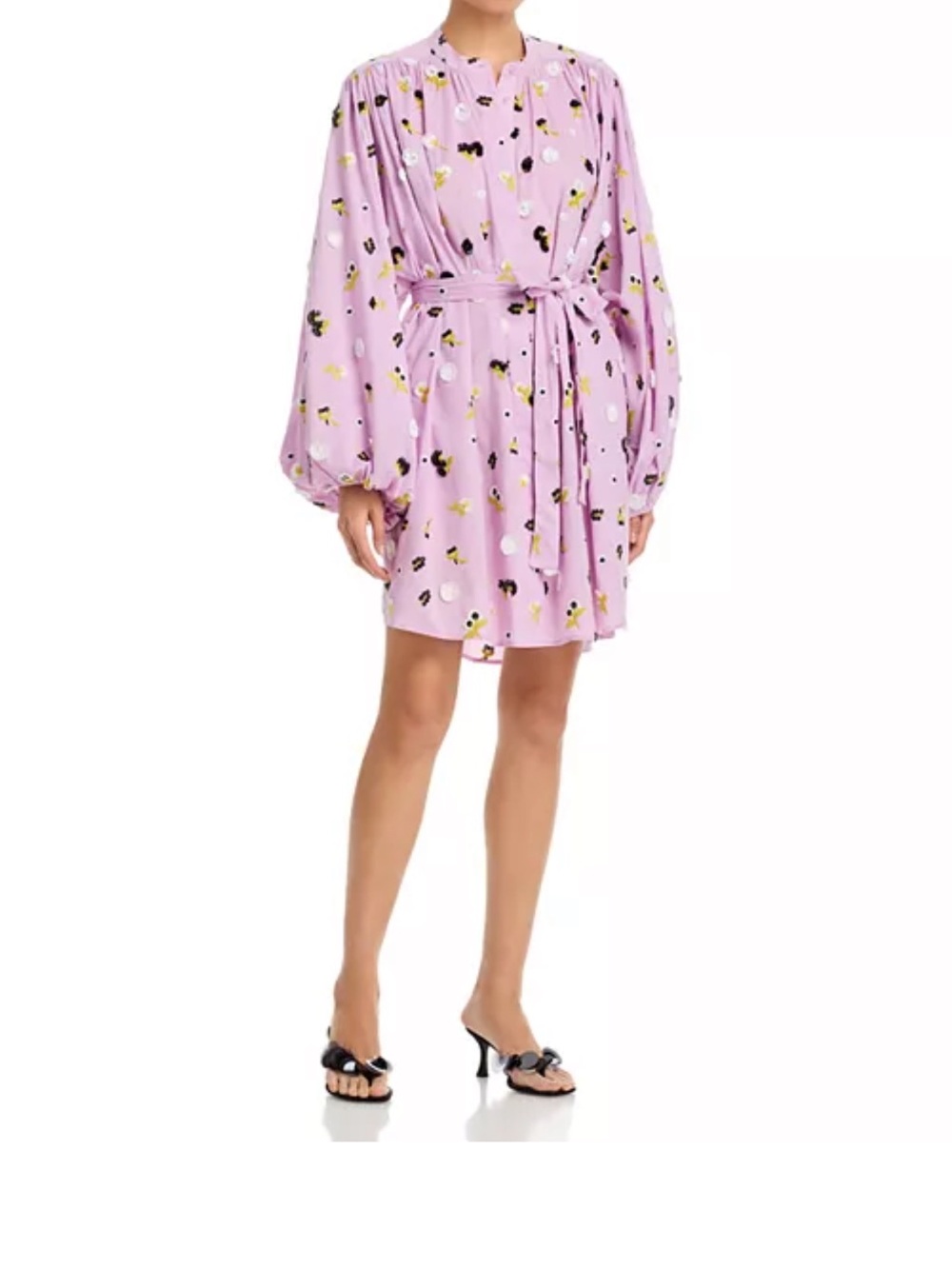 Essentiel Antwerp- Floral Tie-Waist Mini Dress- NEW WITH TAGS